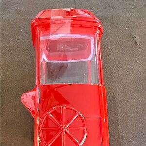 Red Glass Car Trinket Dish